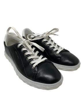 Jimmy Choo Sz 40.5 US 10.5 Diamond Light Sneakers Nappa Black White